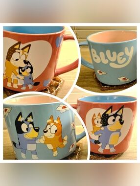 Bluey & Bingo Zak! Designs Mug Set - Blue & Pink Bestie Cups